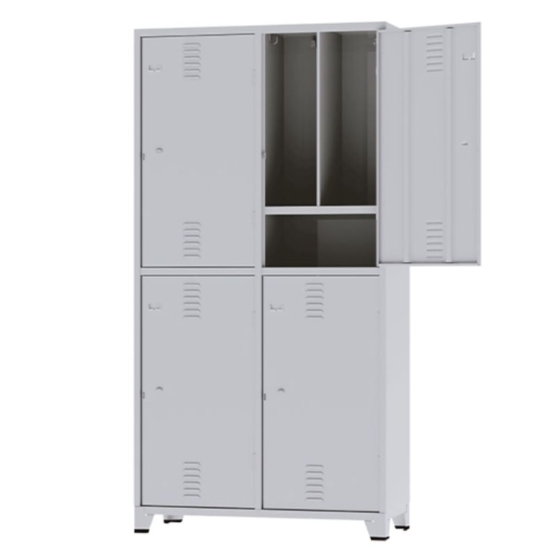 ROUPEIRO-DE-ACO-4-PORTAS-PARA-CADEADO-INSALUBRE-COM-SAPATEIRO-CINZA---AMAPA