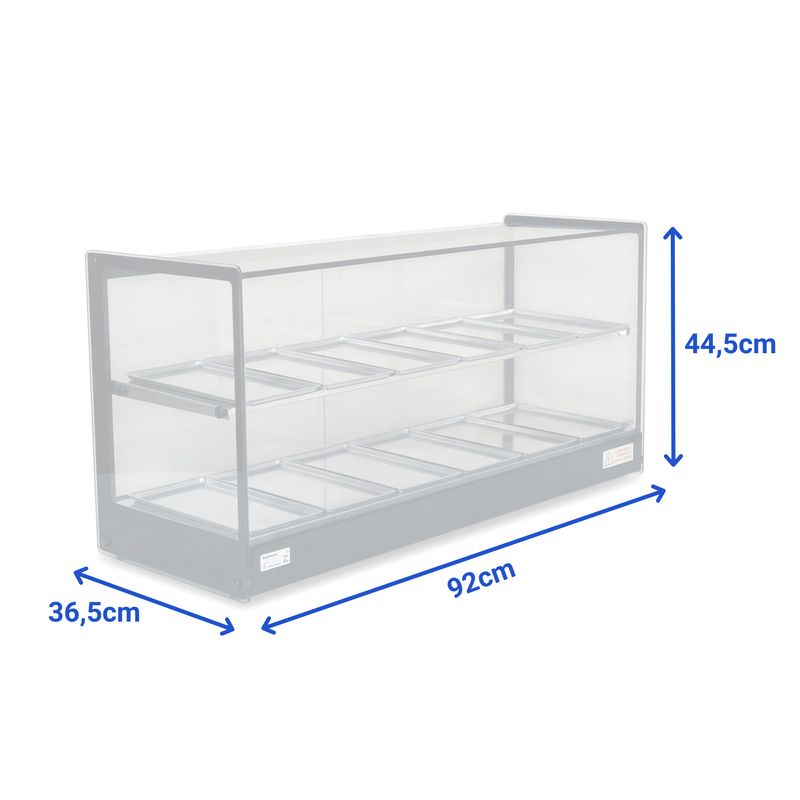 ESTUFA-12-BANDEJAS-VIDRO-RETO-DUPLA-EVR-BP-PRETO-BASICA-127V---TITA
