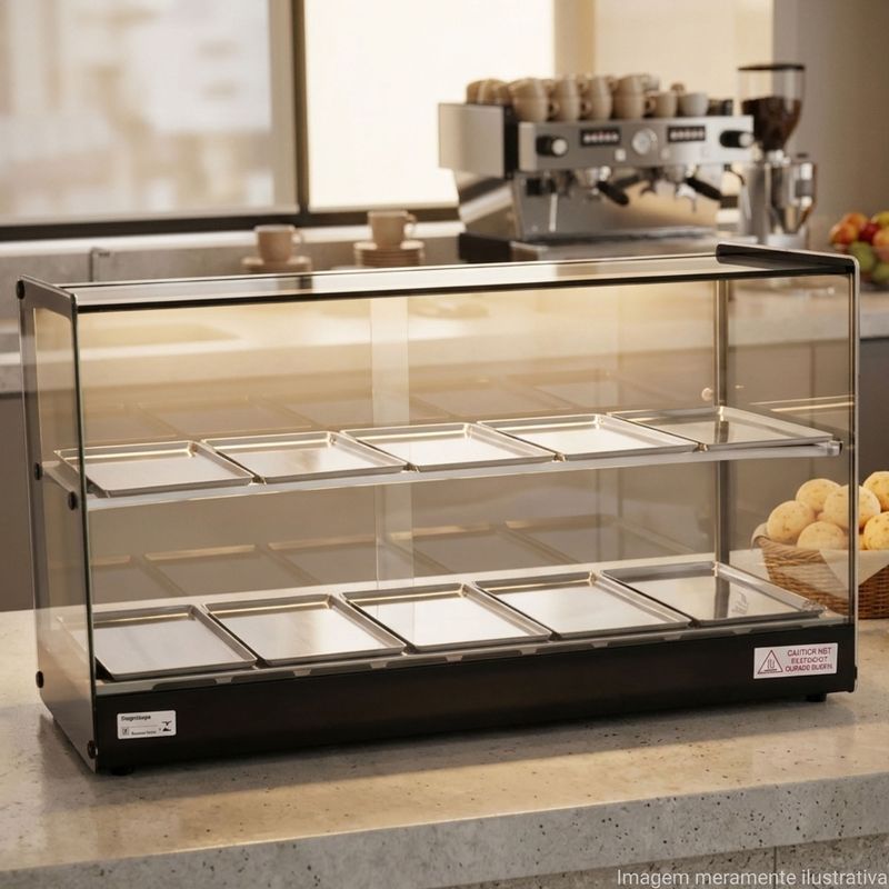 ESTUFA-10-BANDEJAS-VIDRO-RETO-DUPLA-EVR-BP-PRETO-BASICA-127V---TITA