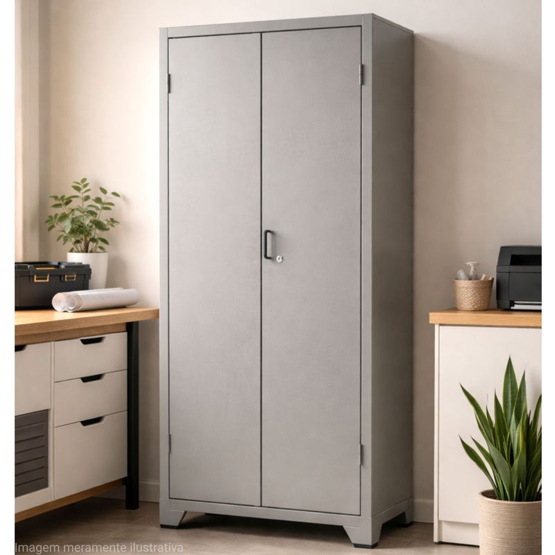 ARMARIO-DE-ACO-2-PORTAS-VENTILADO-LISO-CINZA---AMAPA