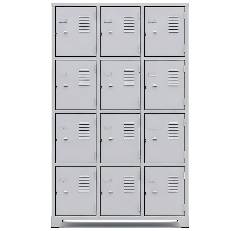 ROUPEIRO-DE-ACO-12-PORTAS-PEQUENAS-COM-TRANCA-PARA-CADEADO-CINZA---AMAPA