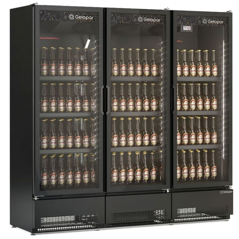 BALCAO-REFRIGERADO-CARNES-E-BEBIDAS-GCBC-1450CB-TODO-PRETO-1468L-PORTA-VIDRO-220V---GELOPAR