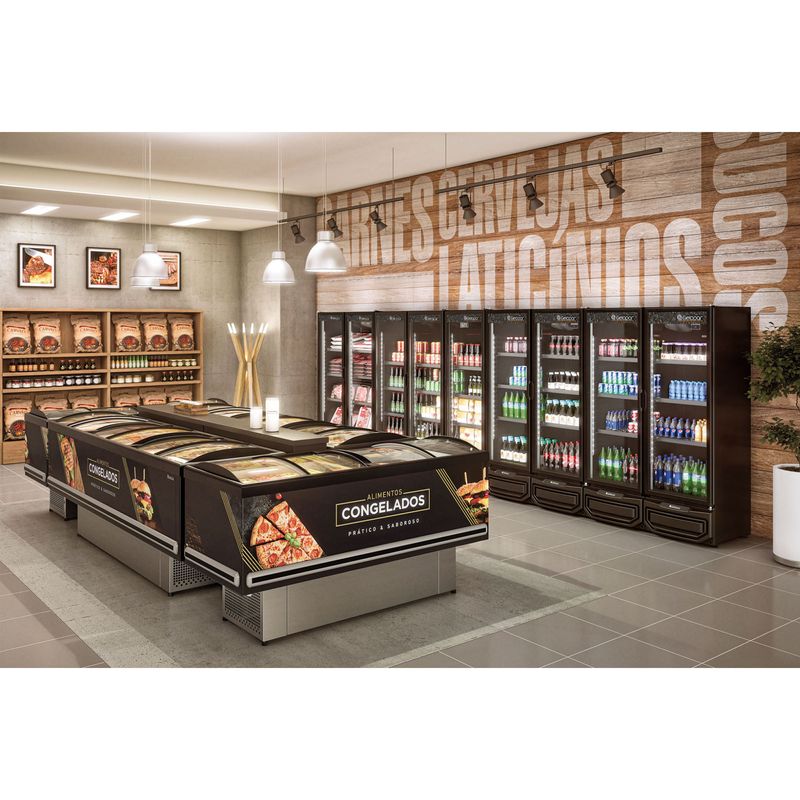 BALCAO-REFRIGERADO-ILHA-GESV-290C-PRETO-VIDRO-CURVO-220V---GELOPAR