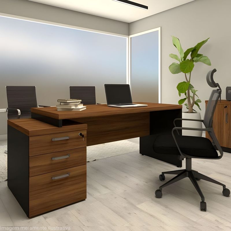 MESA-DIRETOR-PE-PAINEL-150X60-COM-GAVETEIRO-PASTA-NOGAL-PRETO---ACIMAQ