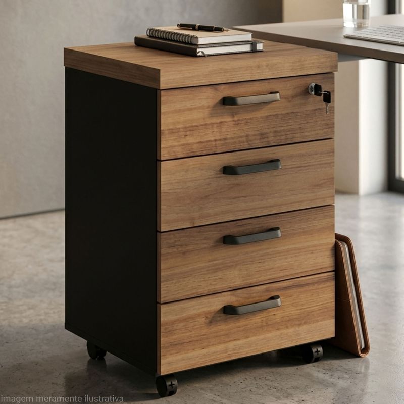 GAVETEIRO-VOLANTE-04-GAVETAS-NOGAL-PRETO---ACIMAQ