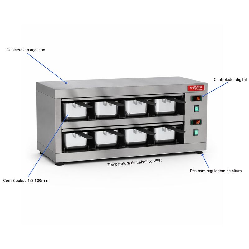 CONSERVADOR-DE-PROTEINA-COPROH8-8-BANDEJAS-220V---RED-CHAMELEON