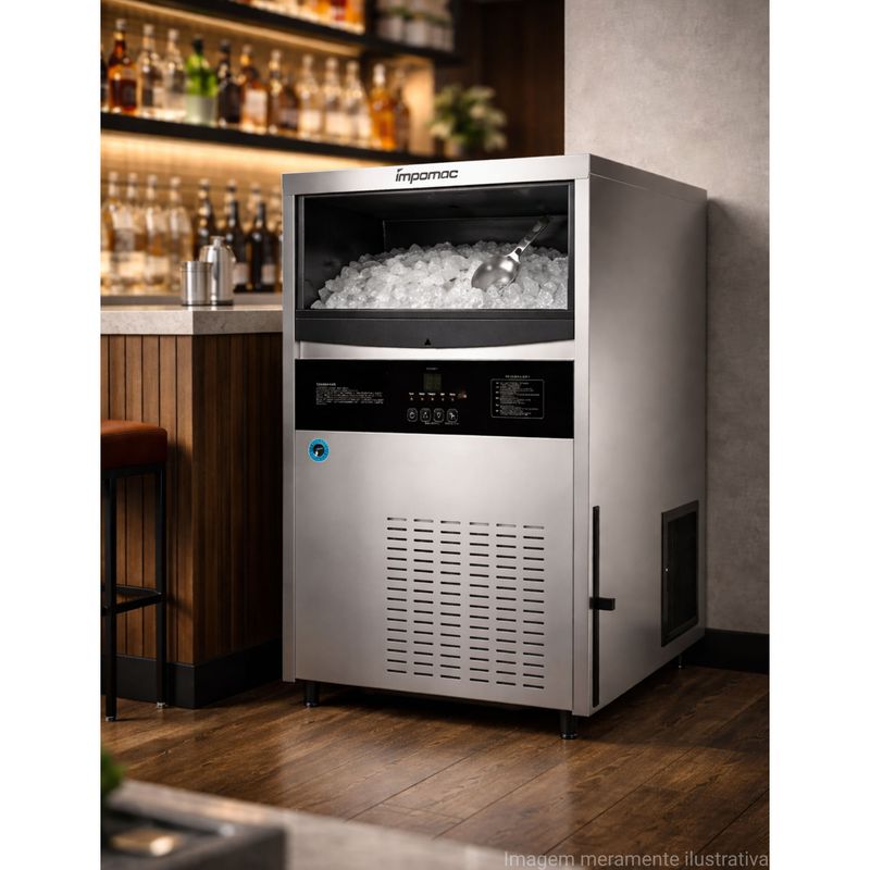 MAQUINA-DE-GELO-CUBO-TH210X-120KG-DIA-45L-INOX-220V---IMPOMAC