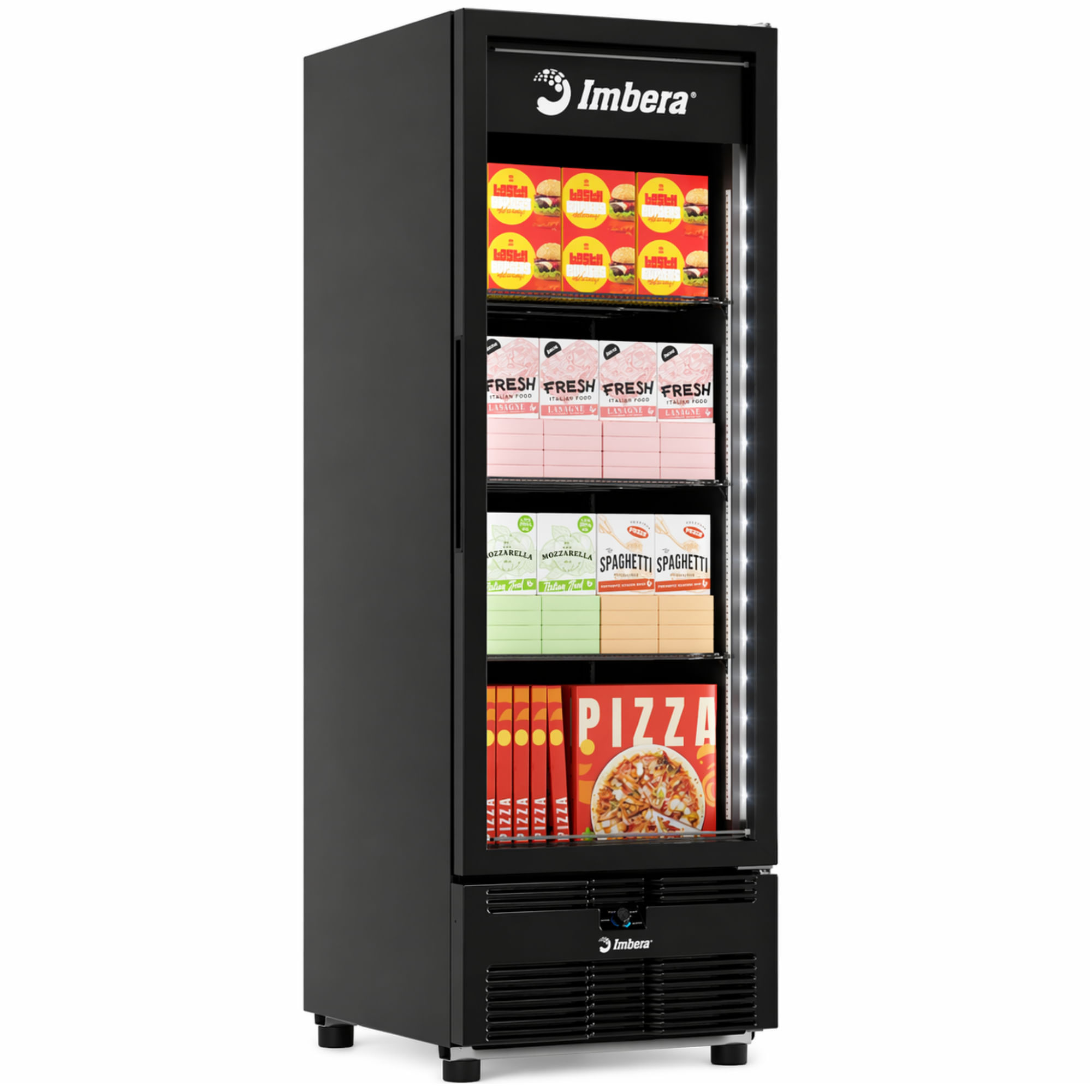 キラリ/3 Freezer Vertical Tripla Acao Evz-21 Todo Preto 576L Porta Vidro