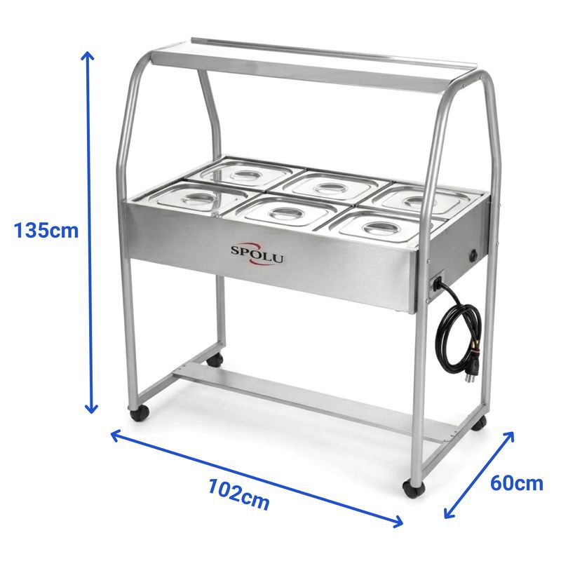 CARRO-BUFFET-TERMICO-SPL-507-6-CUBAS-127V---SPOLU
