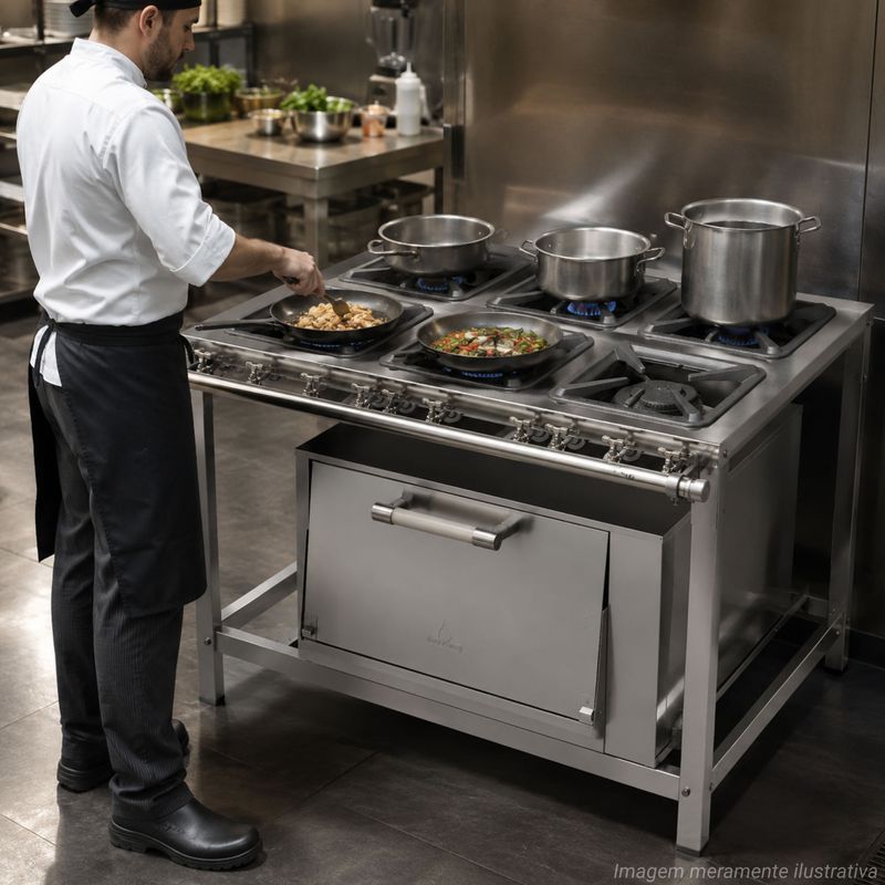 FOGAO-6-BOCAS-M-19-PREMIUM-30X30CM-GAS-GLP-BAIXA-PRESSAO-PERFIL-65CM-COM-FORNO---METALMAQ