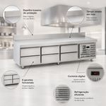 BALCAO-REFRIGERADOR-DE-BASE-BRG-20-6-GAVETAS-220V---RED-CHAMELEON