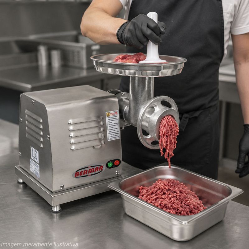 MOEDOR-DE-CARNE-INOX-B-8-BM-23-BIVOLT---BERMAR