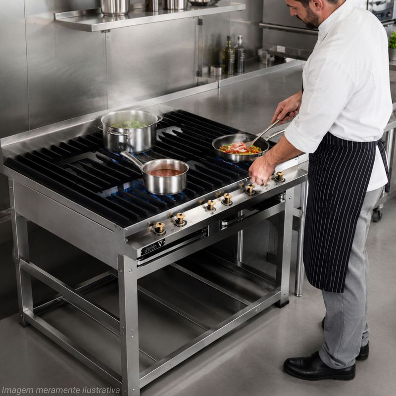 FOGAO-4-BOCAS-50X50CM-GAS-GLP-NOVA-ERA-NEV-22-BAIXA-PRESSAO-INOX---VENANCIO