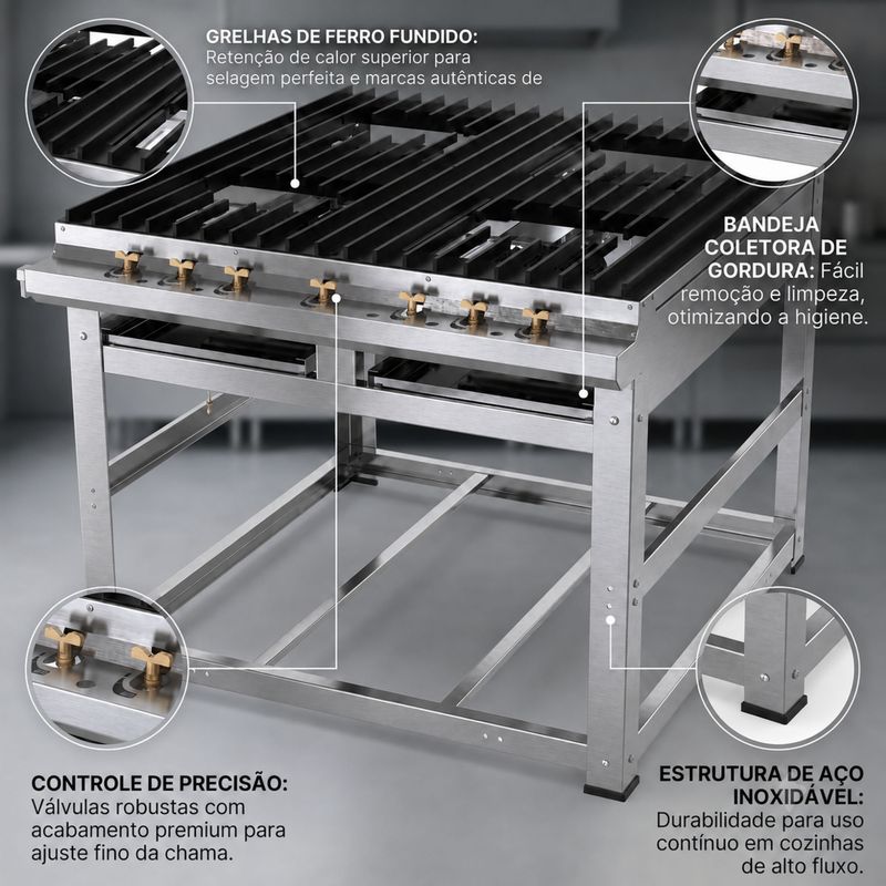 FOGAO-4-BOCAS-50X50CM-GAS-GLP-NOVA-ERA-NEV-22-BAIXA-PRESSAO-INOX---VENANCIO
