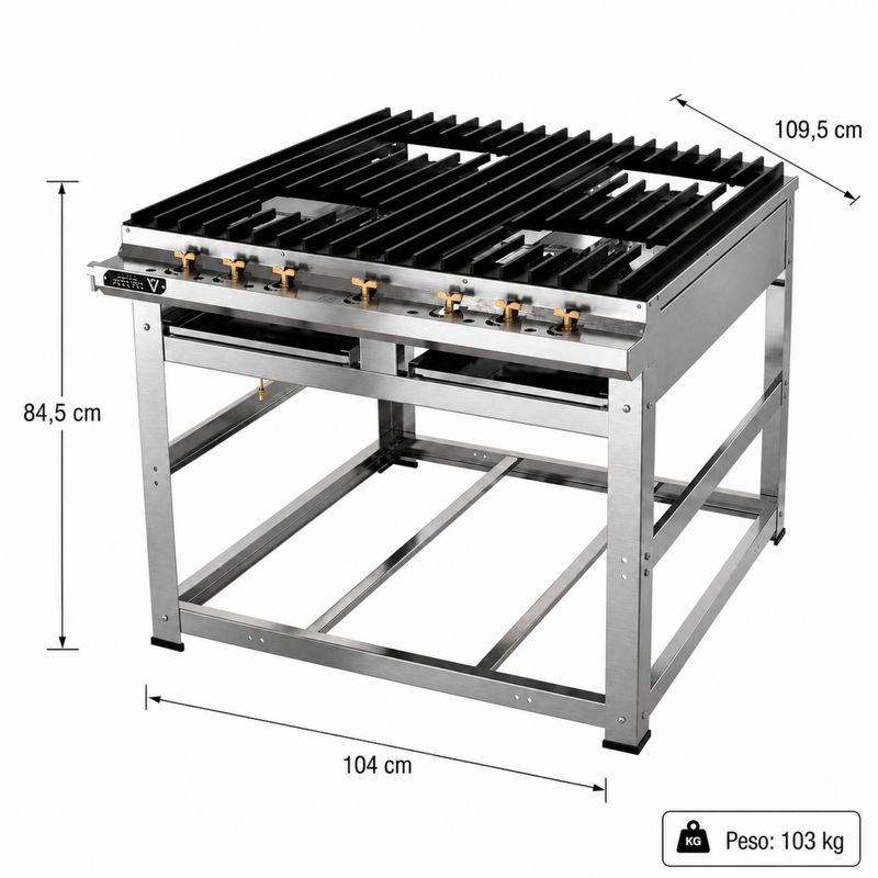 FOGAO-4-BOCAS-50X50CM-GAS-GLP-NOVA-ERA-NEV-22-BAIXA-PRESSAO-INOX---VENANCIO