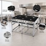 FOGAO-6-BOCAS-50X50CM-GAS-GLP-NOVA-ERA-NEV-32-BAIXA-PRESSAO-INOX---VENANCIO