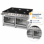 FOGAO-6-BOCAS-50X50CM-GAS-GLP-NOVA-ERA-NEV-32-BAIXA-PRESSAO-INOX---VENANCIO