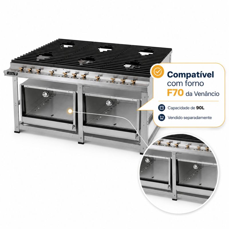 FOGAO-6-BOCAS-50X50CM-GAS-GLP-NOVA-ERA-NEV-32-BAIXA-PRESSAO-INOX---VENANCIO