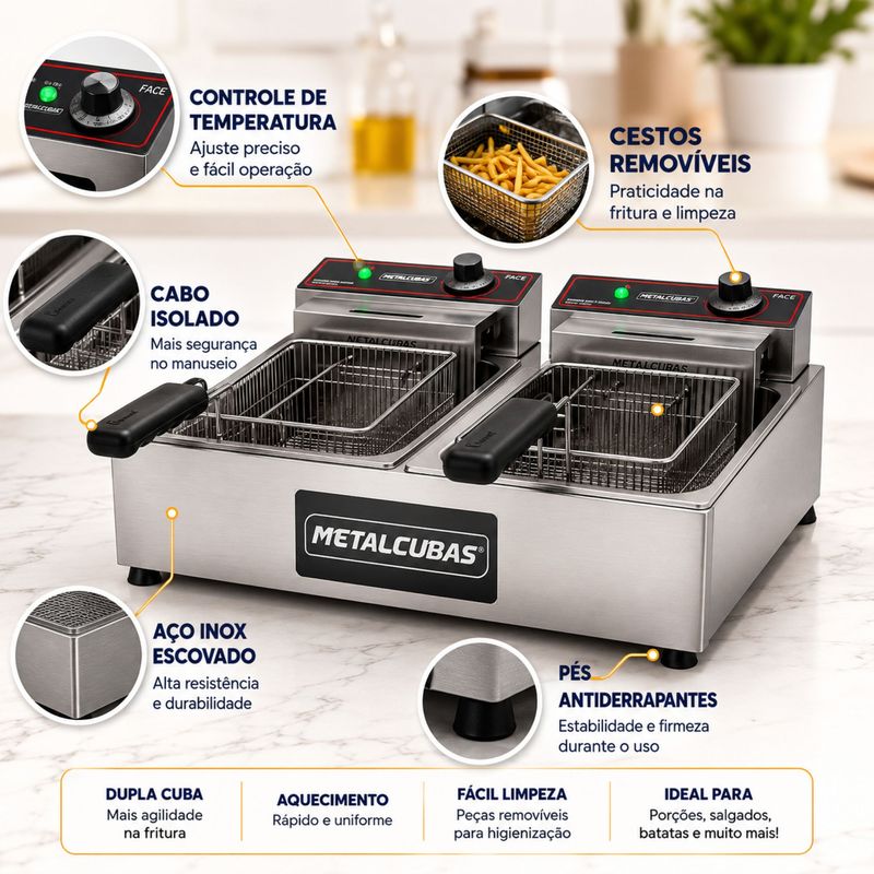 FRITADEIRA-ELETRICA-FRCE-6-6L-6400W-2-CUBAS-OLEO-INOX-220V---METALCUBAS
