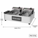 FRITADEIRA-ELETRICA-FRCE-6-6L-6400W-2-CUBAS-OLEO-INOX-220V---METALCUBAS