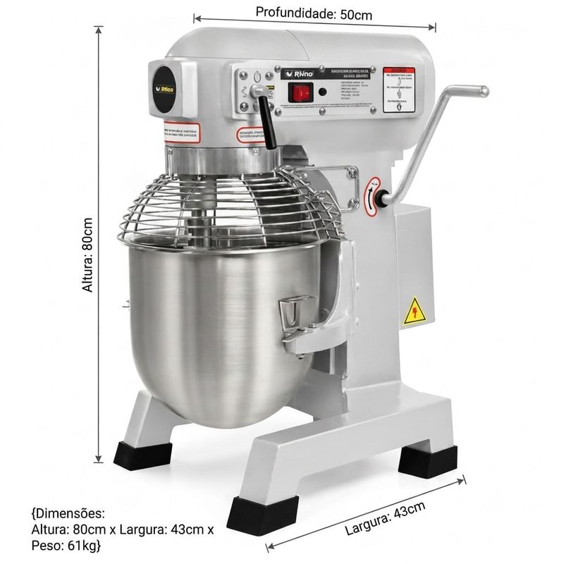 BATEDEIRA-PLANETARIA-BATI-20-20L-1CV-3VEL-EPOXI-220V---RHINO