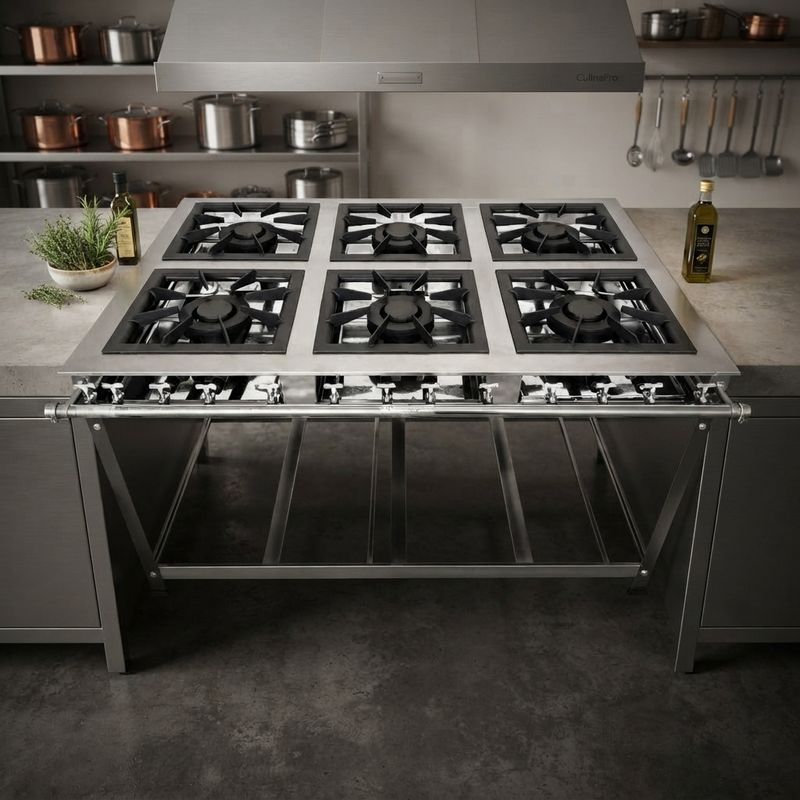FOGAO-6-BOCAS-40X40-GOLD-CFZG-166-INOX-GAS-GLP-BAIXA-PRESSAO-PERFIL-10CM-DE-PE---CEFAZ