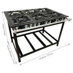 FOGAO-6-BOCAS-40X40-GOLD-CFZG-166-GAS-GLP-BAIXA-PRESSAO-PERFIL-10CM-DE-PE---CEFAZ