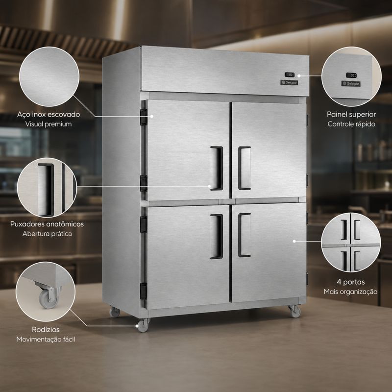 REFRIGERADOR-COMERCIAL-4-PORTAS-GRCR-4P-INOX-AR-FORCADO-220V---GELOPAR