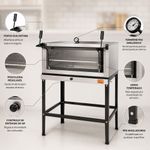 FORNO-LASTRO-GAS-GLP-GUILHOTINA-FLG-800-80X60CM-INOX---TOSTANDO