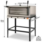 FORNO-LASTRO-GAS-GLP-GUILHOTINA-FLG-800-80X60CM-INOX---TOSTANDO