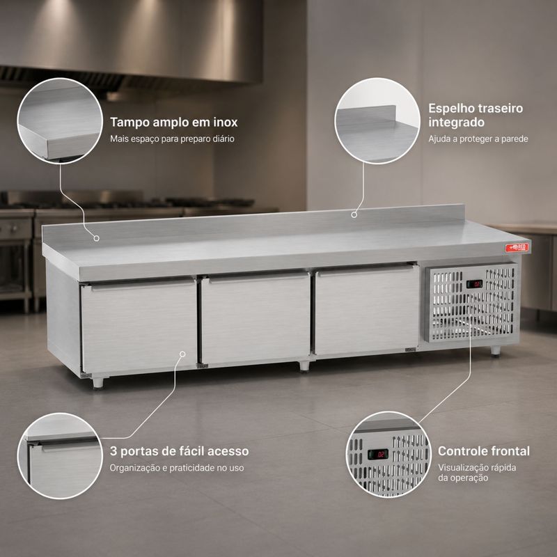 BALCAO-REFRIGERADOR-DE-BASE-BRP20-INOX-20M-3-PORTAS-220V---RED-CHAMELEON