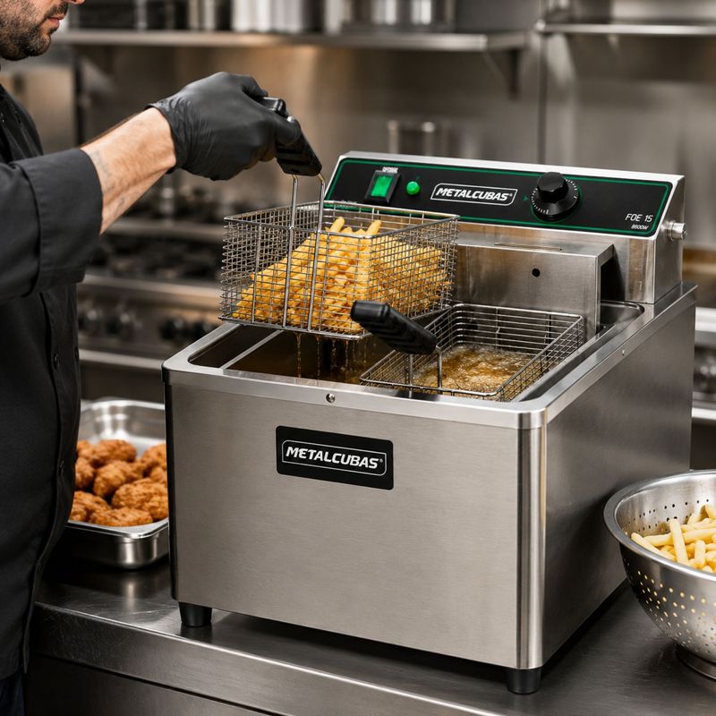 FRITADEIRA-ELETRICA-MESA-ZONA-FRIA-FOE-15M-15L-8000W-220V---METALCUBAS