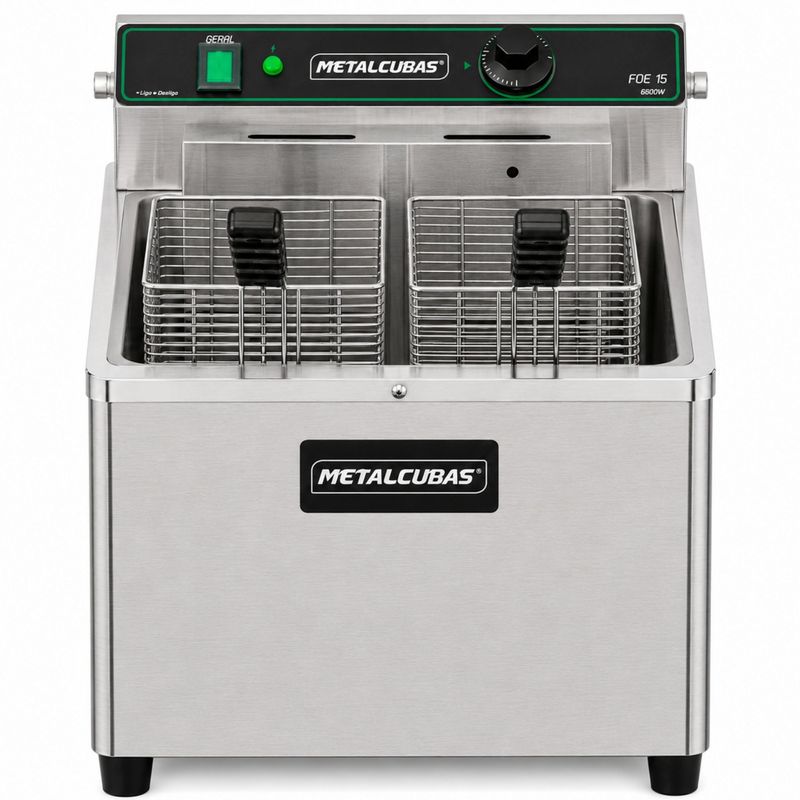 FRITADEIRA-ELETRICA-MESA-ZONA-FRIA-FOE-15M-15L-8000W-220V---METALCUBAS