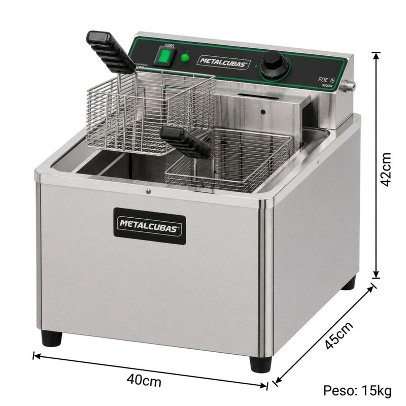 FRITADEIRA-ELETRICA-MESA-ZONA-FRIA-FOE-15M-15L-8000W-220V---METALCUBAS