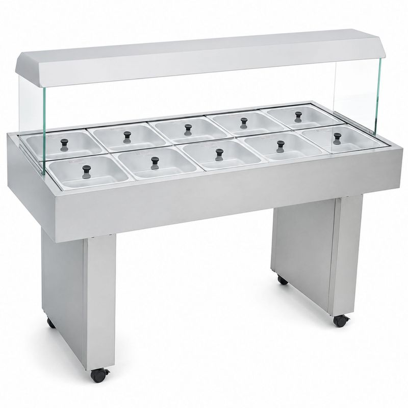 CARRO-BUFFET-TERMICO-BBMM-10-10-CUBAS-127V---EDANCA