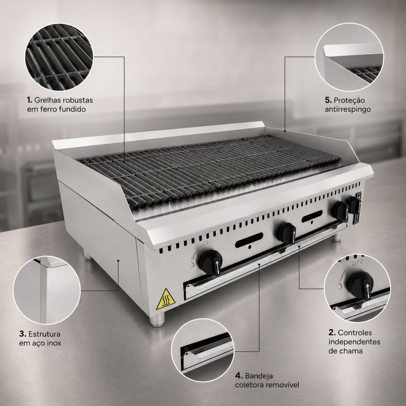 CHARBROILER-GAS-GLP-PCG-90GME-MESA-PRIME---VENANCIO