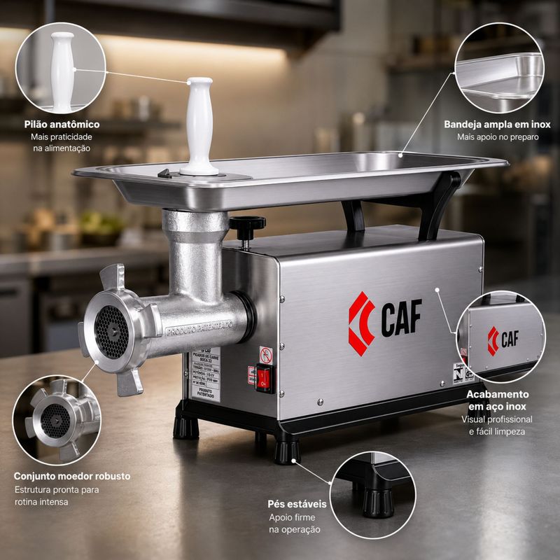 MOEDOR-DE-CARNE-CAF-22-DSM-INOX-125CV-BIVOLT---CAF