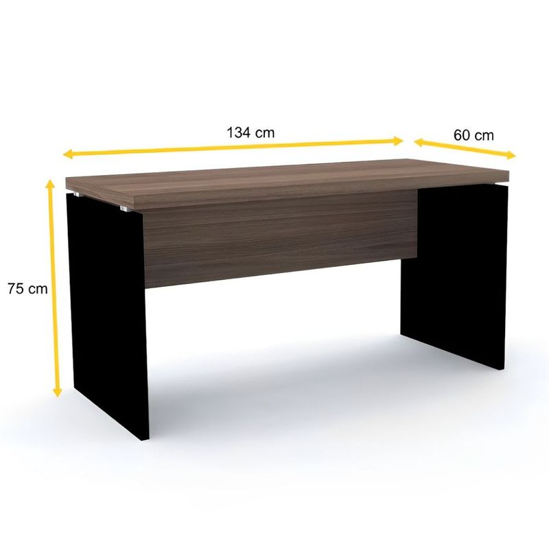 MESA-SECRETARIA-PE40-134X60-WALNUT-E-PRETO---PANDIN