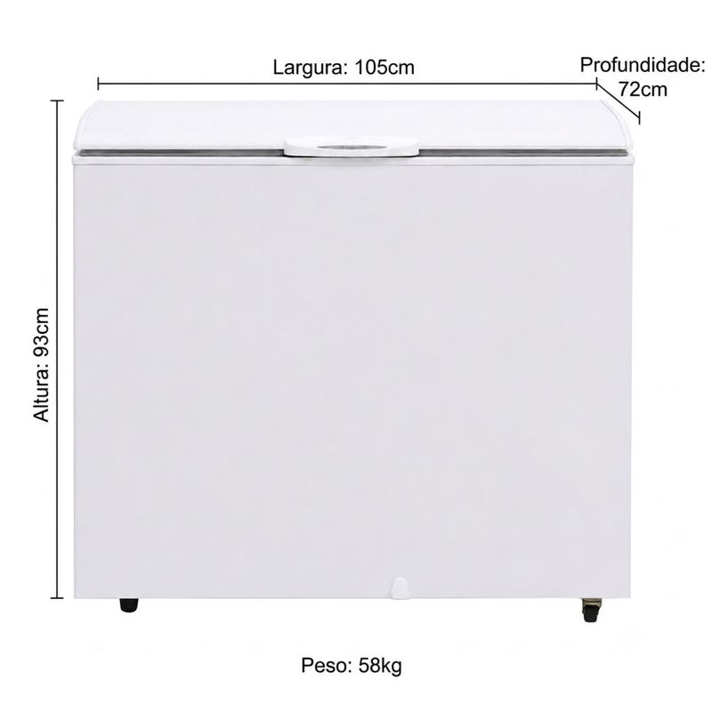 FREEZER-HORIZONTAL-DUPLA-ACAO-GHB-310-BIN-INVERTER-BRANCO-TAMPA-CEGA-306L-BIVOLT---GELOPAR