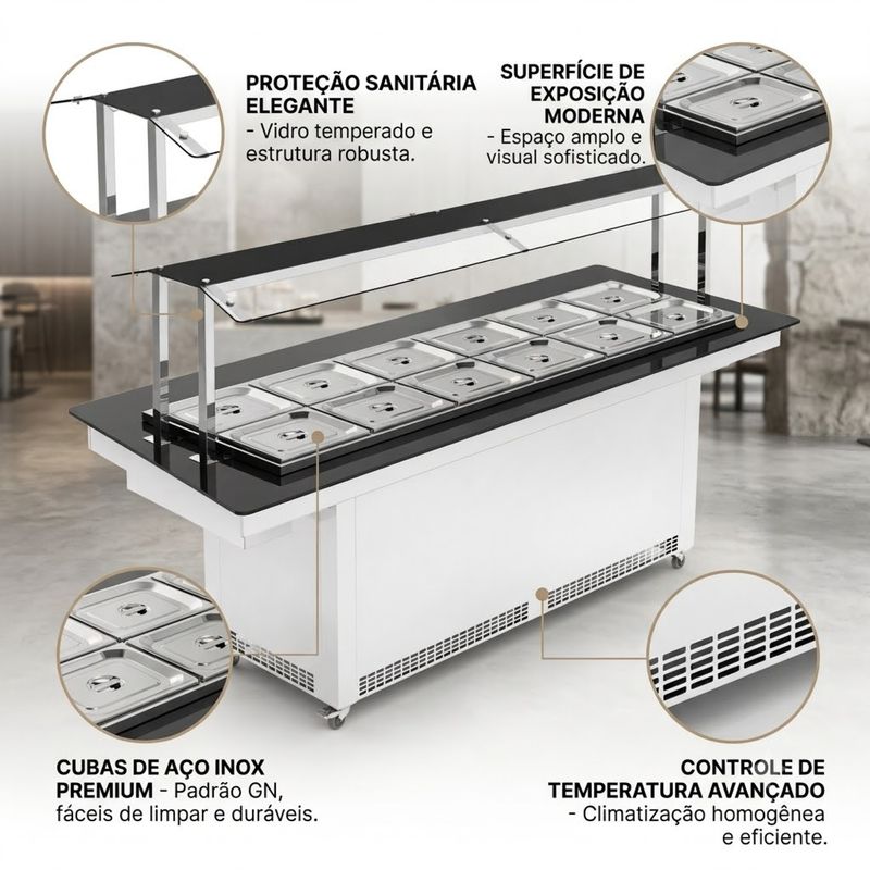 CARRO-BUFFET-TERMICO-NEW-CENTRAL-NBRCQ-12-BRANCO-SEM-CUBAS-220V---REFRIMATE