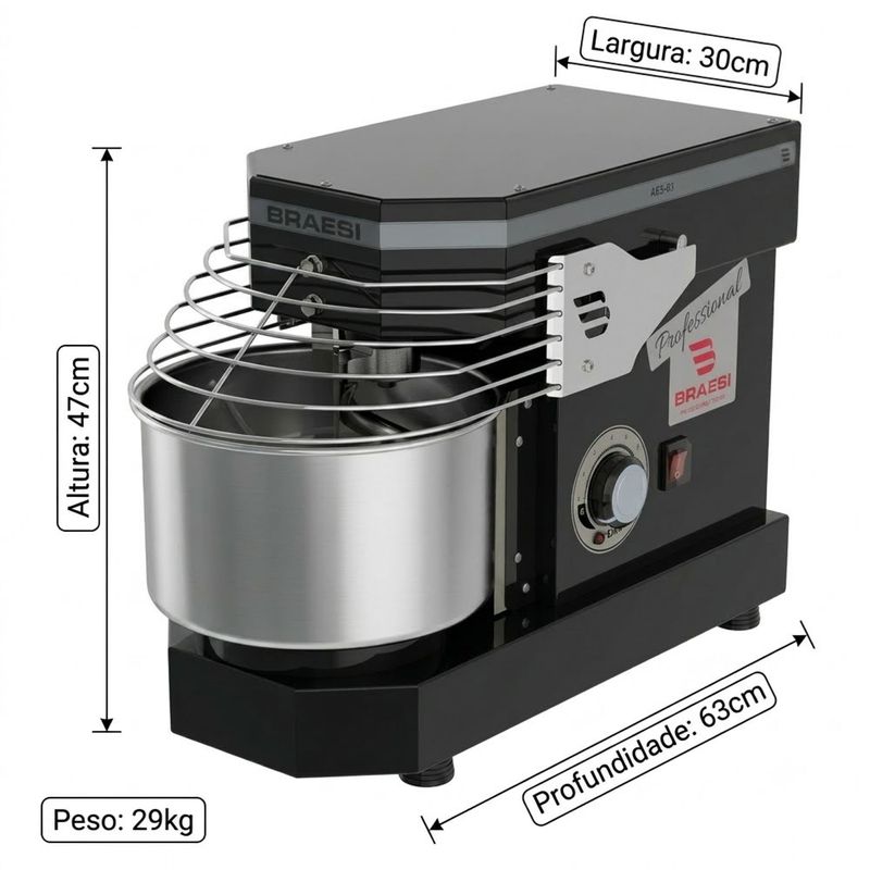 AMASSADEIRA-ESPIRAL-AES-03-1000W-3KG-PRETO-BIVOLT---BRAESI