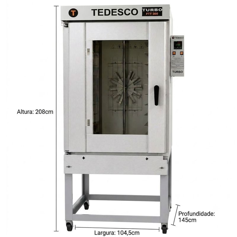 FORNO-TURBO-ELETRICO-10-BANDEJAS-58X68-FTT-300E-PINTADO-220V-TRIFASICO---TEDESCO