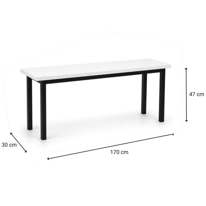 BANCO-REFEITORIO-170X30X47-BRANCO-4-LUGARES---GEEB-WORK