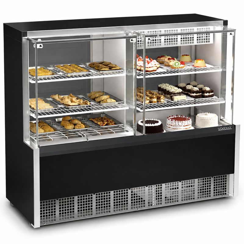 VITRINE-ESTUFA-E-REFRIGERADA-AURORA-GQEA-140R-PRETO-220V---GELOPAR