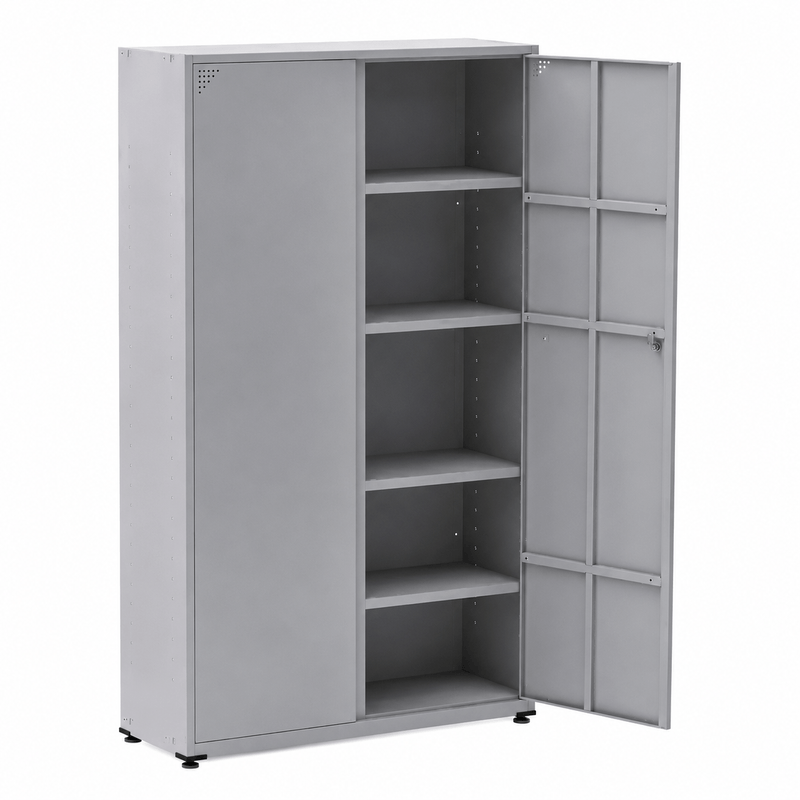 ARMARIO-DE-ACO-200X118X40-2-PORTAS-CINZA---PANDIN
