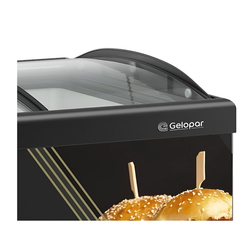 BALCAO-REFRIGERADO-ILHA-PLUS-GESV-190C-PRETO-VIDRO-CURVO-127V---GELOPAR