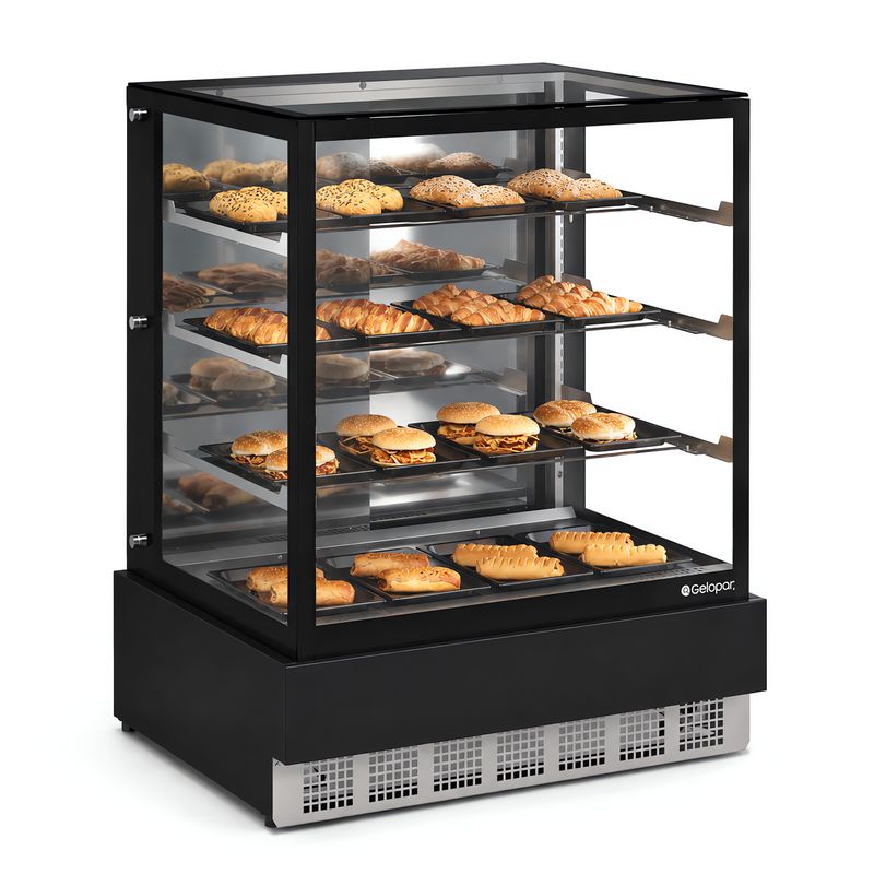 VITRINE-ESTUFA-MGEE-100-PRETO-VIDRO-RETO-SEM-BANDEJA-220V---GELOPAR
