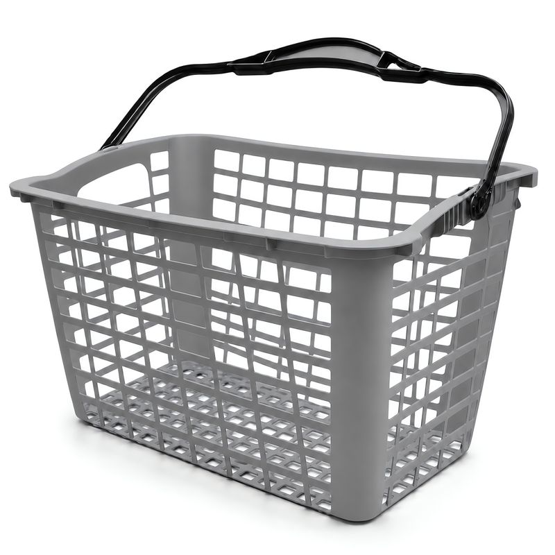 CESTA-DE-SUPERMERCADO-12L-MULTIUSO-REFORCADA-CINZA-ALCA-PRETA---SIRIS
