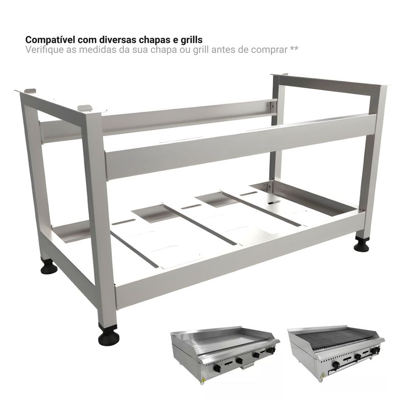 CAVALETE-CHAPA-CHARBROILER-120CM-PRIME-PCE-120A-INOX---VENANCIO