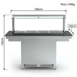 CARRO-BUFFET-CENTRAL-FRIO-NBRCF-8-TAMPO-VIDRO-SEM-CUBAS-220V---REFRIMATE